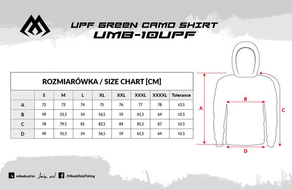 Bluza przeciwsłoneczna z kapturem Mikado UPF 50