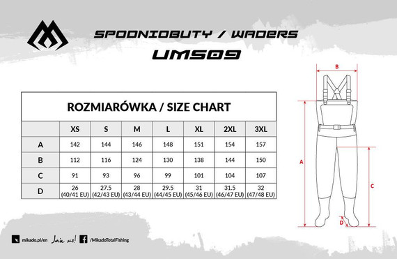 Spodniobuty oddychające Mikado z kaloszem