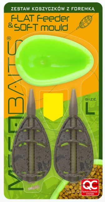 Koszyczek zanętowy Megabaits Flat Feeder Foremką Soft Mould
